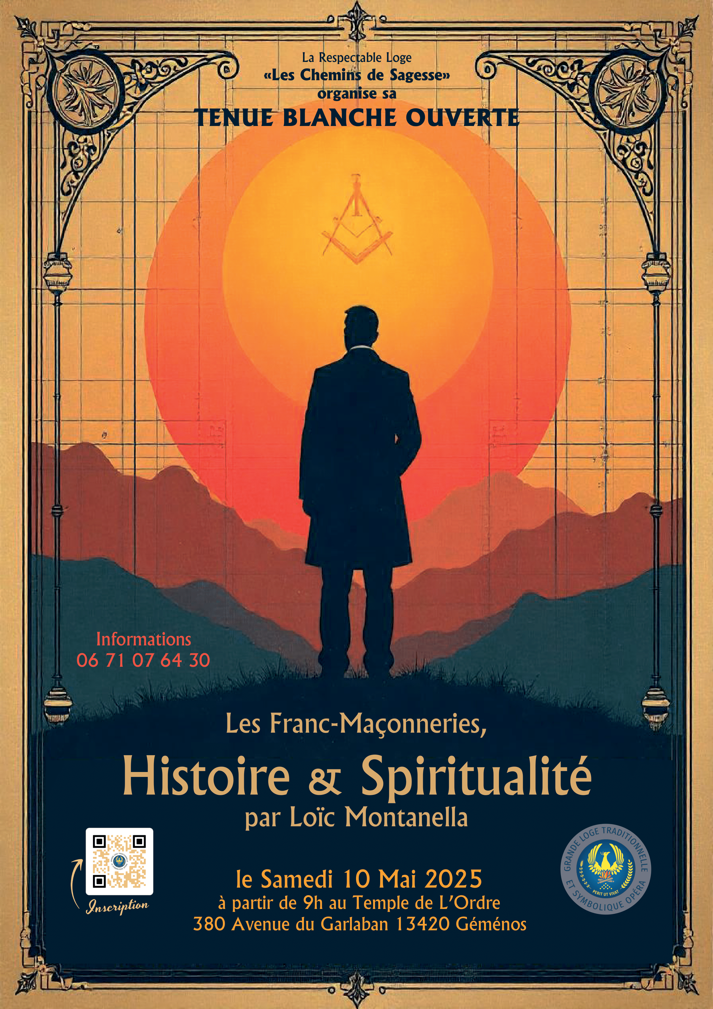 Conférence (tenue blanche ouverte) le samedi 10 mai 2025